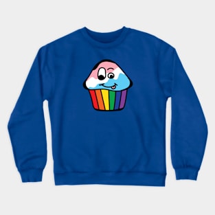 Trans Pride Rainbow Cupcake Crewneck Sweatshirt